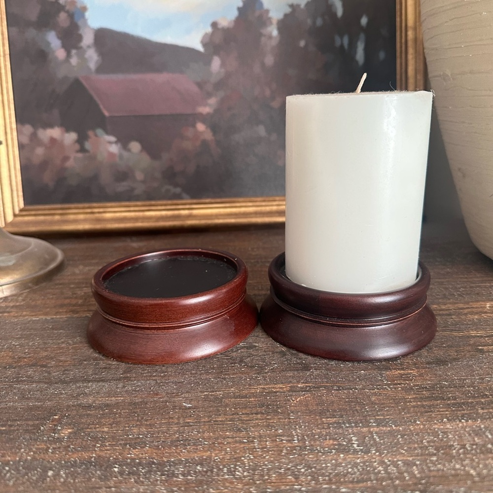 Pottery Barn Wooden Candle holder
